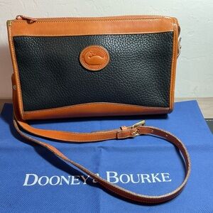 Dooney & Bourke Black and Brown Leather Crossbody Bag